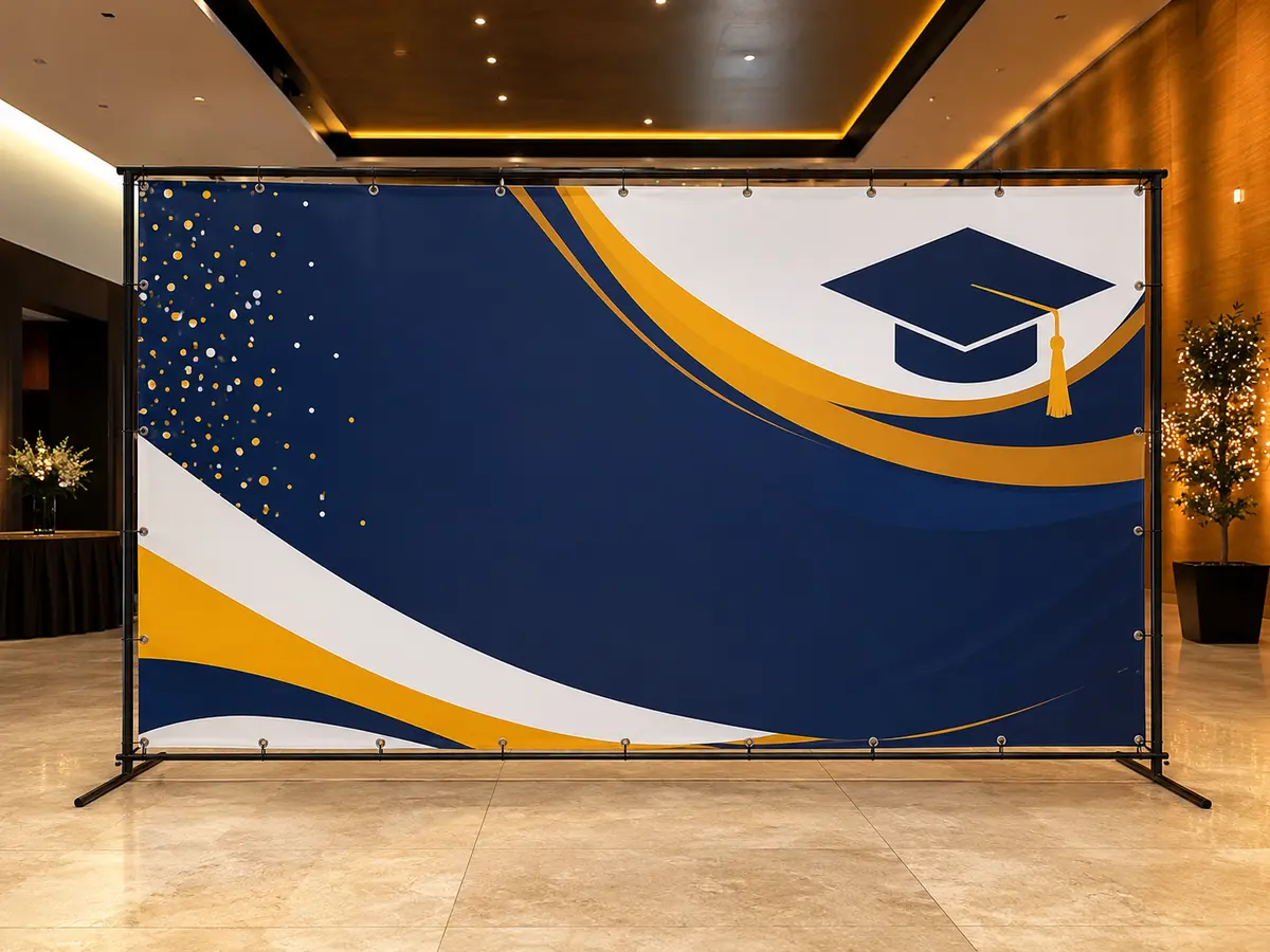 Mockup ilustrativo: Painel para formatura